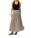 Sundays Stripe Celeste Skirt In Umber Stripe In Brown