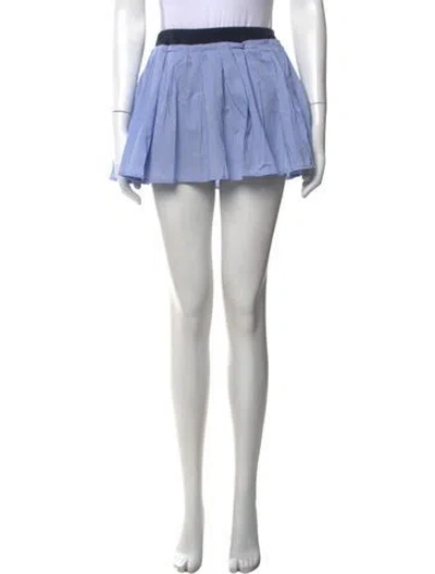 Pre-owned Sundays Striped Mini Skirt In Blue