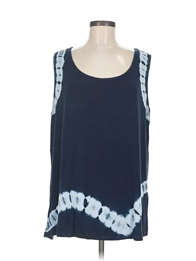 Pre-owned Sundays Tank Top Blue Square Neckline Tops