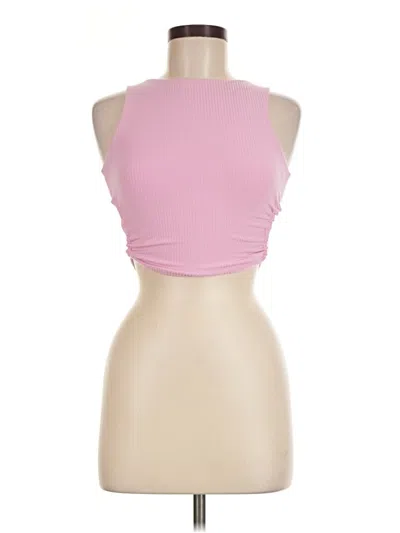 Pre-owned Sundays Tank Top Pink Halter Neckline Tops