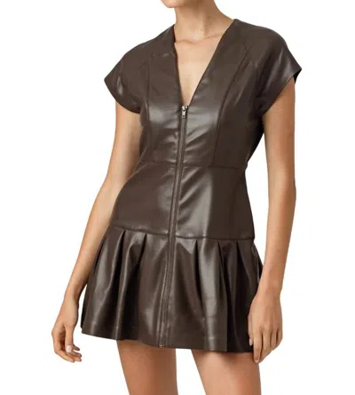 Sundays Taylor Dress In Chocolate Brown In Multi