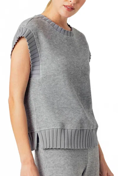 Sundays Thermal Maeve Top In Heather Gray