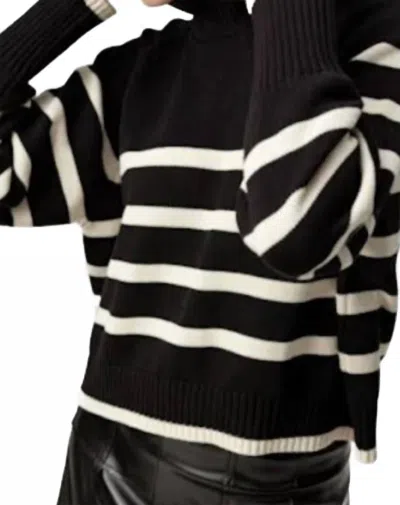 Sundays Trail Stripe Hoodie In Cream/black In Multi