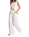 Sundays Tristan Pants In Sky Gray In White