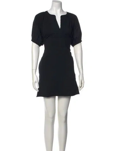 Pre-owned Sundays V-neck Mini Dress In Black