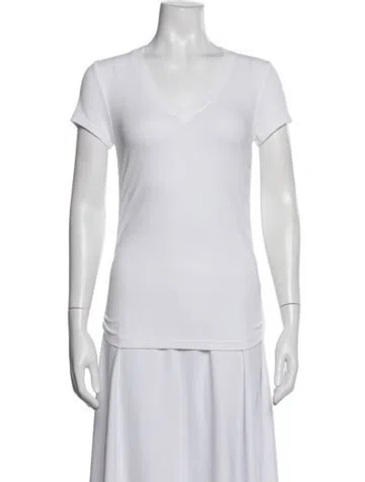 Pre-owned Sundays V-neck Short Sleeve T-shirt In White