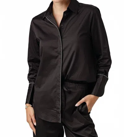 Sundays Women's Berkley Button Down Shirt In Black In Brown