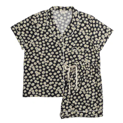 Sundays Women's Black Spring Daisy - Pyjama Set