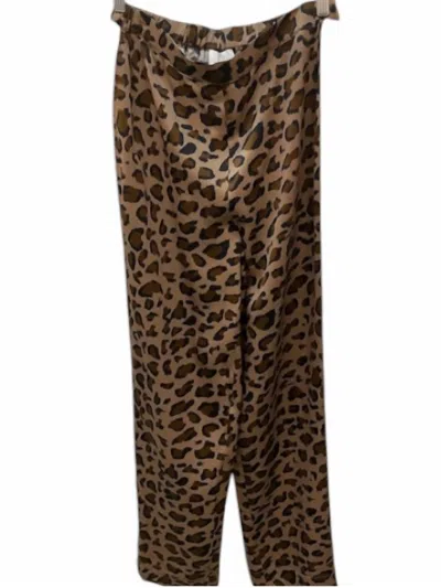 Sundays Women's Leopard Pants In Black/tan In Multi