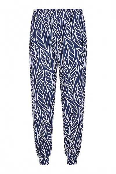 Sundays Women's Pull Bukser Ankle Pants In Blue & White