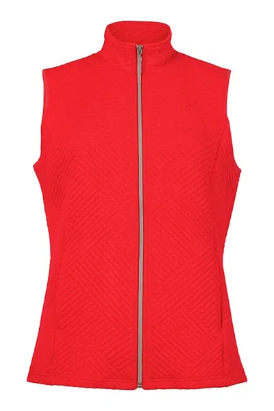 Sundays Women's Zip Up Vest In Red