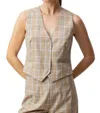 Sundays Zahara Vest In Taviara Plaid In Neutral