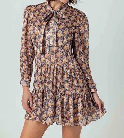 Sundays Ziva Floral Mini Dress In Harvest In Multi