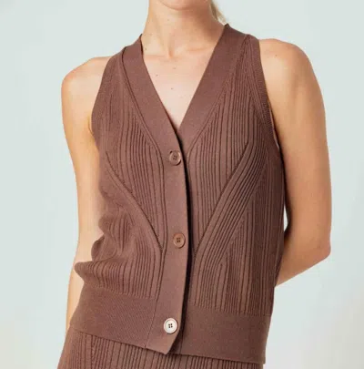 Sundays Ziva Vest In Hickory In Brown