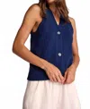 Sundays Zya Vest In Navy In Blue