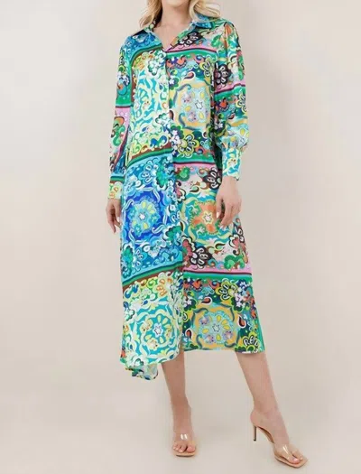Sundayup Adventure Unlocked Dress In Blue Multi
