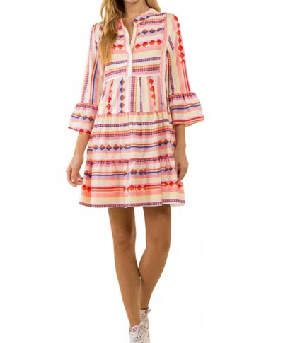 Sundayup Charged Up Geo Dress In Multicolor In Pink