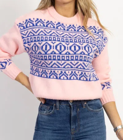 Sundayup Easy To Love Snowcap Sweater In Pink