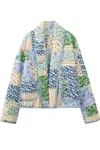 Sundayup Floral Patchwork Jacket In Green In Green