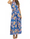 Sundayup Lola Halter Maxi Dress In Blue In Blue