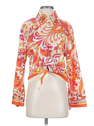 Pre-owned Sundayup Long Sleeve Blouse In Orange