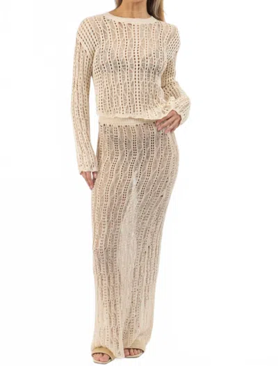 Sundayup Seaside Cover Up Set In Beige In Multi