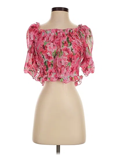 Pre-owned Sundayup Short Sleeve Blouse In Pink