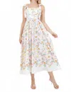 Sundayup Shoulder Tie Maxi Dress In Ivory In White