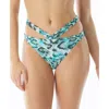 Sundazed Riley Bottom Womens Snake Print Cut-outs Swim Bottom Separates In Black