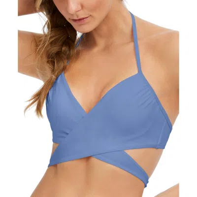 Sundazed Simone Womens Halter Underwire Swim Top Separates In Blue