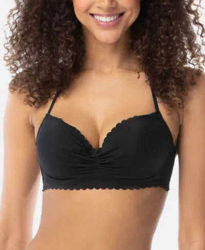 Sundazed Women's Nixie Underwire Bra Sized Halter Bikini Top In Black