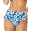 Sundazed Womens Floral Side-tie Swim Bottom Separates In Blue