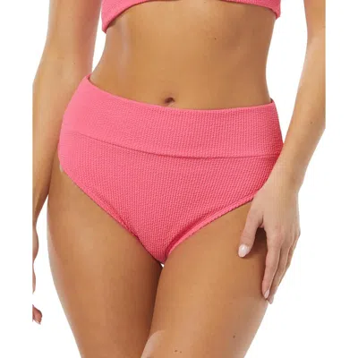 Sundazed Womens High Waist Textured Swim Bottom Separates In Orange