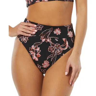 Sundazed Womens Printed High-waist Swim Bottom Separates In Black
