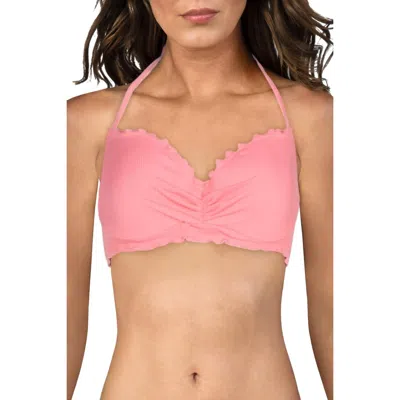 Sundazed Womens Ruffled Halter Swim Top Separates In Multi