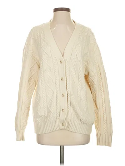 Pre-owned Sun-deh Cardigan Sweater In White