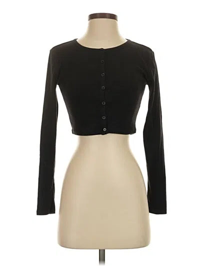 Pre-owned Sun-deh Long Sleeve Top Black Sweetheart Neckline Tops