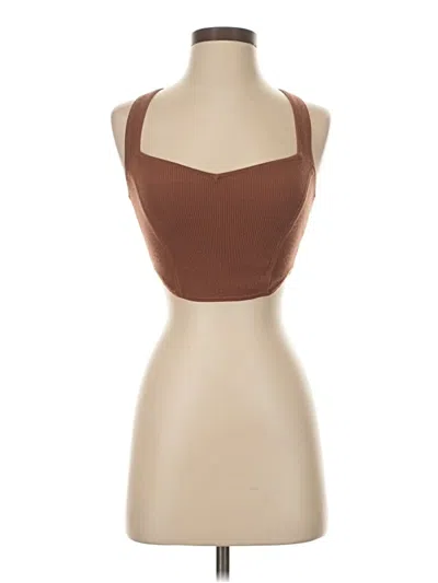 Pre-owned Sun-deh Tank Top Brown Strapless Neckline Tops