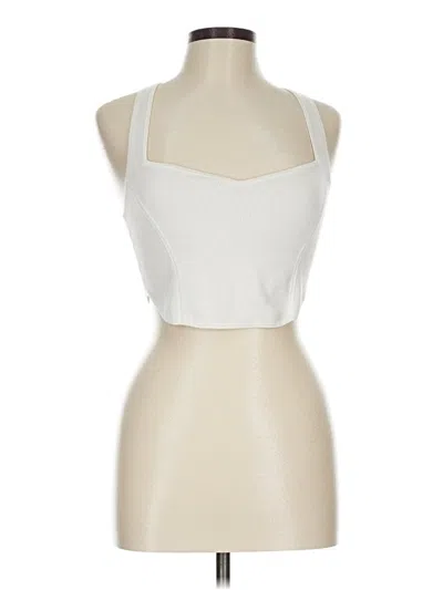 Pre-owned Sun-deh Tank Top Ivory Strapless Neckline Tops In White