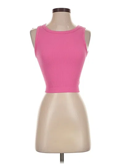 Pre-owned Sun-deh Tank Top Pink Strapless Neckline Tops