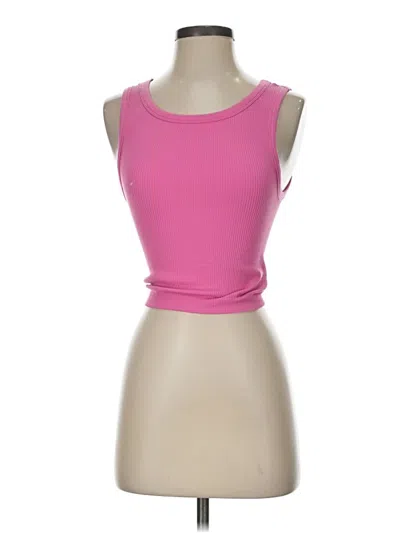 Pre-owned Sun-deh Tank Top Pink Strapless Neckline Tops