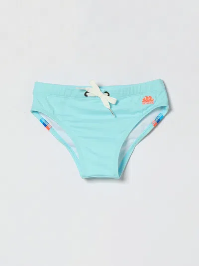 Sundek Babies'  Nylon Brief Swim Shorts In Blue