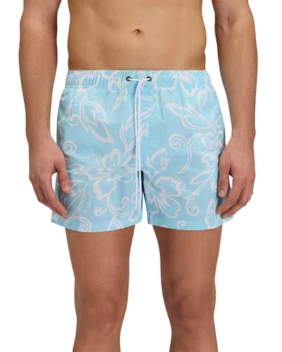 Sundek 5 Floral Rainbow Stripe Board Shorts In Blue
