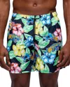 Sundek 7 Floral Boardshorts In Black