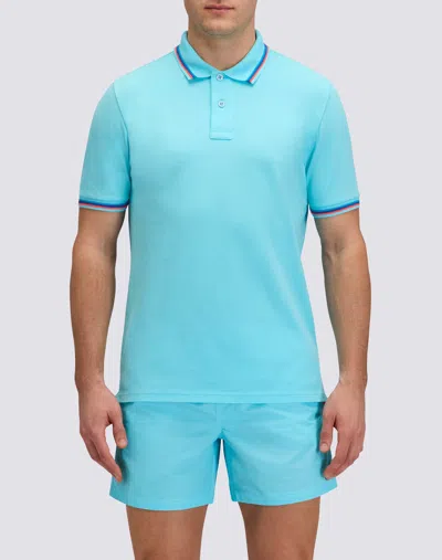 Sundek Brice Pique Polo Shirt In Lunar In Blue
