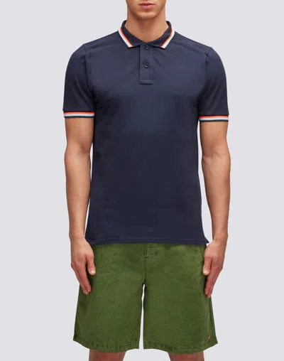 Sundek Brice Pique Polo Shirt In Navy In Blue
