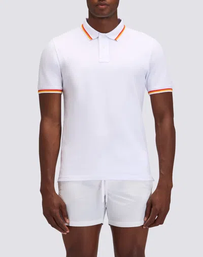 Sundek Brice Pique Polo Shirt In Vintage White