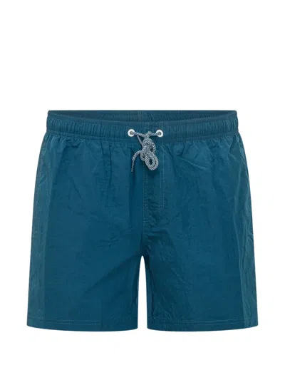 Sundek Crinkled Swim Shorts In 블루