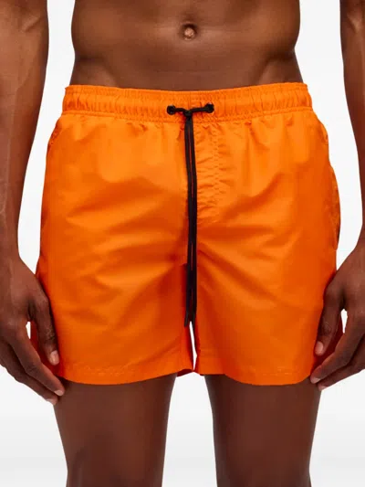 Sundek Drawstring Swim Shorts In Orange