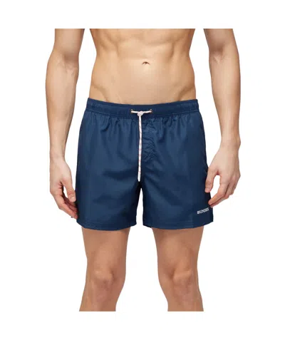 Sundek Elastic Waist-belt Swimming Trunks In Blue